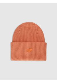 4f - 4F Czapka zimowa uniseks - pomarańczowa Uniwersalny. Kolor: pomarańczowy. Materiał: wiskoza, skóra, syntetyk, materiał. Sezon: zima. Styl: casual, klasyczny #1