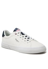 Pepe Jeans Tenisówki Kenton Flag M PMS30906 Biały. Kolor: biały. Materiał: skóra