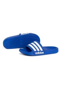 Adidas - Klapki adidas adilette Shower M GW1048 niebieskie. Okazja: na plażę. Kolor: niebieski. Materiał: guma, syntetyk