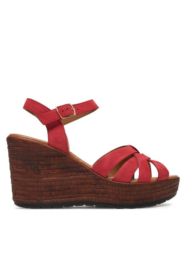 Lasocki Sandały WI23-LEMONE-03 Czerwony. Kolor: czerwony. Materiał: nubuk, skóra