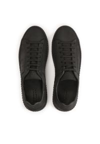 Kazar - Czarne trampki z nubuku w sportowym stylu. Wysokość cholewki: przed kostkę. Kolor: czarny. Materiał: nubuk. Szerokość cholewki: normalna #2