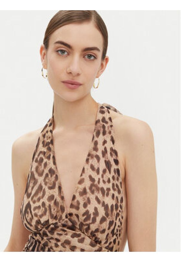 BARDOT - Bardot Sukienka koktajlowa 59705DB Brązowy Regular Fit. Kolor: brązowy. Materiał: syntetyk. Styl: wizytowy