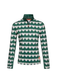 GARETH & LUCAS - Bluza narciarska Damska Gareth & Lucas Ninety-Three. Kolor: zielony, biały, wielokolorowy. Materiał: poliester, elastan. Sezon: zima. Sport: narciarstwo #1