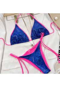 Intica - Bikini plażowe szybkoschnące z błyszczącym wykończeniem Swanette. Kolor: wielokolorowy. Materiał: tkanina, materiał #1