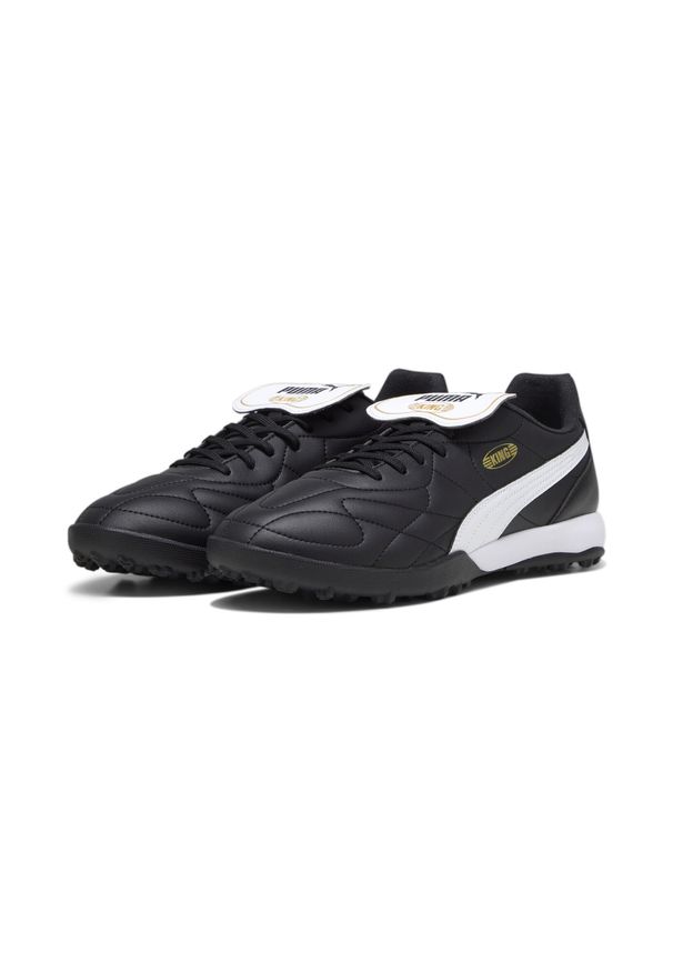 Buty piłkarskie męskie Puma King Top Tt. Kolor: żółty, biały, wielokolorowy, czarny. Materiał: materiał, syntetyk. Szerokość cholewki: normalna. Sport: piłka nożna