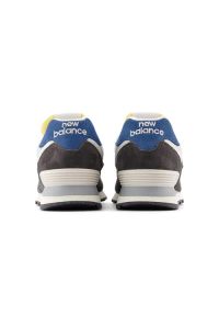 New Balance U574NVE Sneakersy męskie. Okazja: na co dzień. Kolor: szary. Materiał: guma, zamsz. Szerokość cholewki: normalna. Sezon: lato. Model: New Balance 574 #5