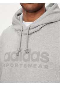 Adidas - adidas Bluza All Szn Fleece Graphic IW1205 Szary Loose Fit. Kolor: szary. Materiał: bawełna