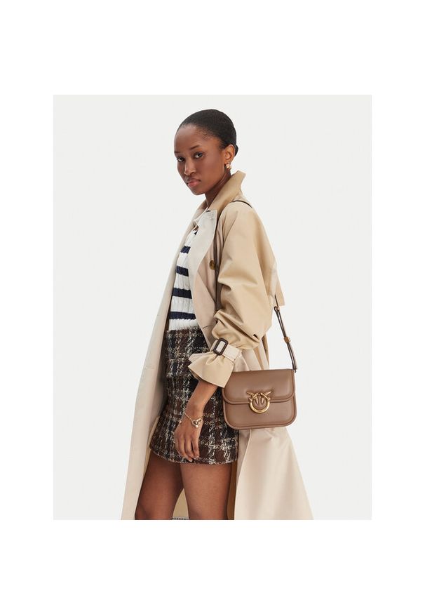 Pinko - Torebka PINKO. Kolor: brązowy