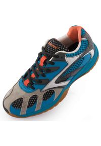 ZEAGLE - Hi-Tec Pro Elite Blue 39 Męskie Buty Sportowe do Hal. Kolor: pomarańczowy, niebieski, wielokolorowy, biały. Materiał: nubuk. Sport: fitness