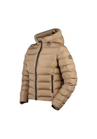 Damska kurtka z kapturem Horka Penelope. Typ kołnierza: kaptur. Kolor: brązowy, beżowy, wielokolorowy. Materiał: puch. Sezon: zima. Styl: elegancki #1