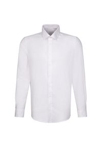 Seidensticker Koszula 01.642150 Biały Slim Fit. Kolor: biały. Materiał: bawełna, syntetyk