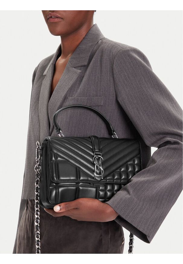 Steve Madden Torebka Bplais SM13001817 Czarny. Kolor: czarny. Materiał: skórzane