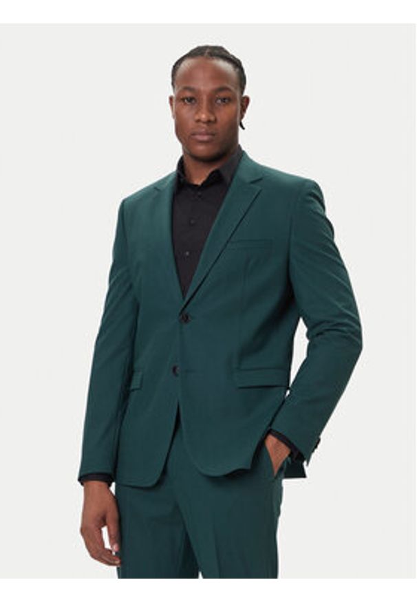 Hugo - HUGO Garnitur Arti-Hesten253X 50544524 Zielony Extra Slim Fit. Kolor: zielony. Materiał: syntetyk