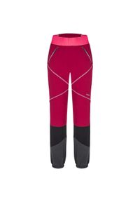 LOLË - Damskie spodnie softshell LOAP Urwayna - XS. Kolor: szary, czarny, fioletowy, wielokolorowy. Materiał: softshell. Długość: długie #1