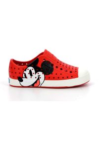 Native Shoes - Buty miejskie dziecięce NATIVE JEFFERSON PRINT YOUTH DISNEY. Kolor: czerwony. Wzór: nadruk, motyw z bajki. Sport: turystyka piesza