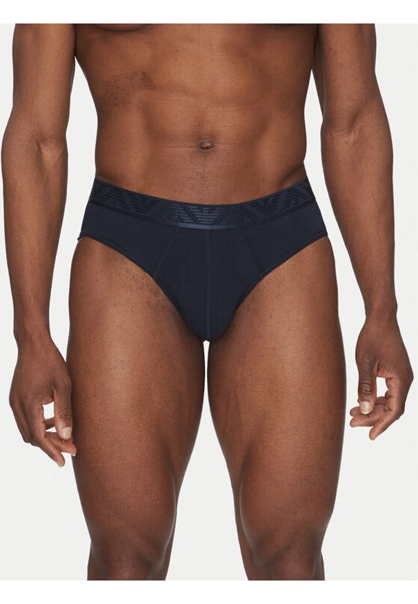 Emporio Armani Underwear Komplet 3 par slipów EM000258 AF10780 MB139 Granatowy. Kolor: niebieski. Materiał: bawełna