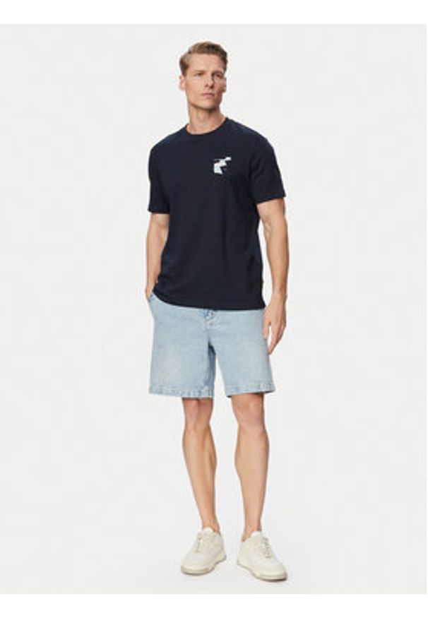 BOSS Szorty jeansowe Sandrew 50559031 Niebieski jasny Regular Fit. Kolor: niebieski. Materiał: bawełna