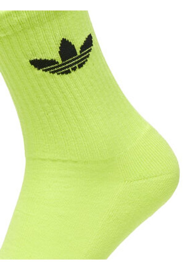 Adidas - adidas Skarpety długie Trefoil Cushion JY2679 Kolorowy. Materiał: materiał, bawełna. Wzór: kolorowy