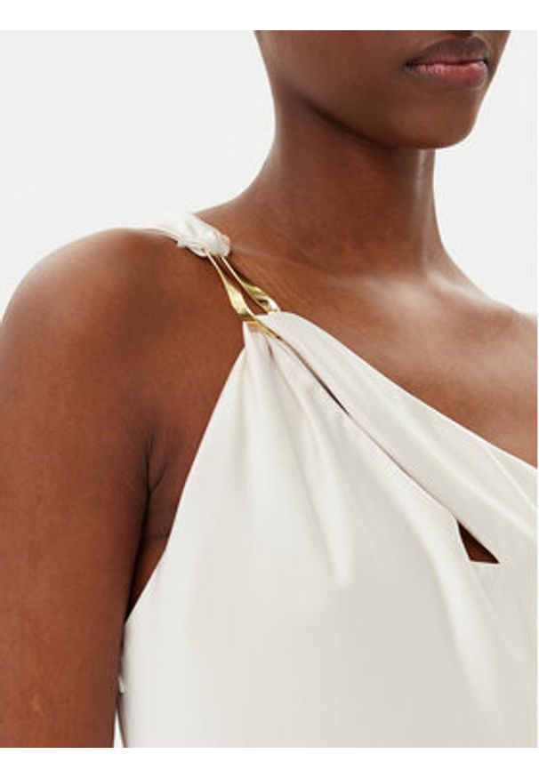 Imperial Sukienka koktajlowa ADOJJBA Biały Regular Fit. Kolor: biały. Materiał: syntetyk. Styl: wizytowy