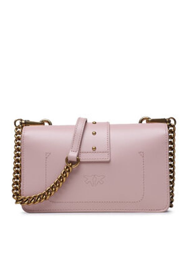 Pinko Torebka Love One Mini Cl Różowy. Kolor: różowy. Materiał: skórzane