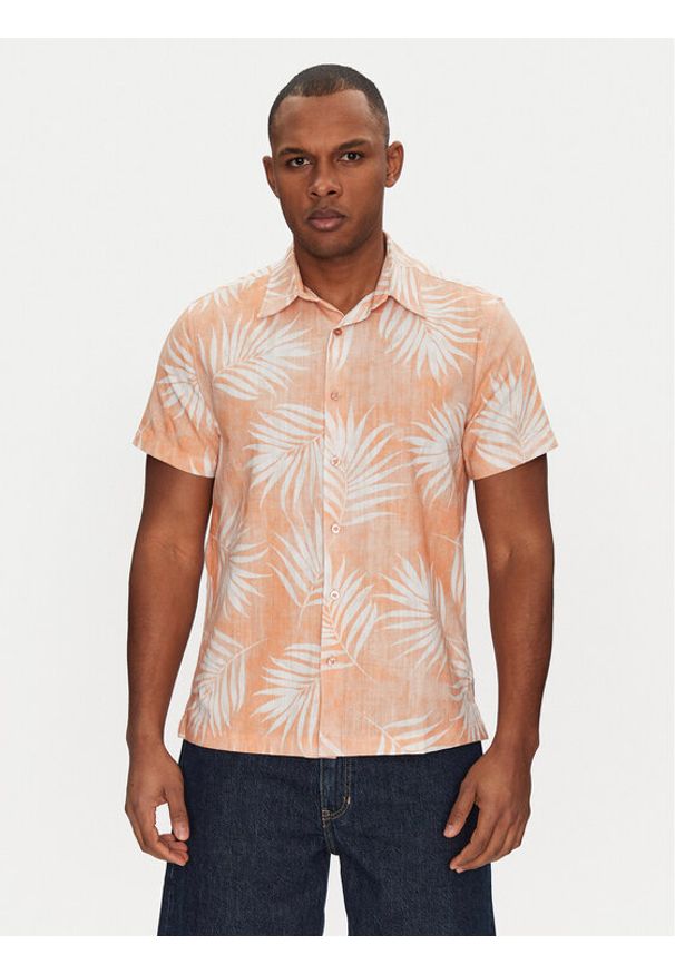 Guess Koszula M5GH68 WH3A0 Pomarańczowy Regular Fit. Kolor: pomarańczowy. Materiał: bawełna