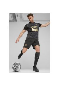 Puma - Szorty piłkarskie Stade Rennais F.C. PUMA Black Matte Gold Beige. Kolor: żółty, wielokolorowy, beżowy, czarny. Sport: piłka nożna