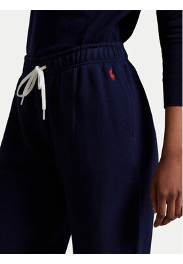 Polo Ralph Lauren Spodnie dresowe 211977959001 Granatowy Wide Leg. Kolor: niebieski. Materiał: bawełna