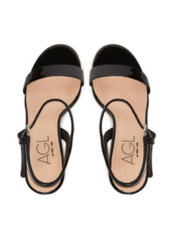AGL Sandały Dorica D684002PCKB1491013 Czarny. Kolor: czarny. Materiał: skóra