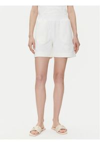 Emporio Armani Szorty sportowe EW000778 AF12186 U1131 Biały Loose Fit. Kolor: biały. Materiał: bawełna