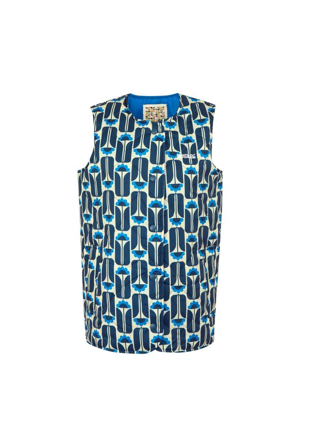 Regatta - Kobiety/Panie Orla Kiely Tall Flowers Quilted Gilet. Kolor: niebieski