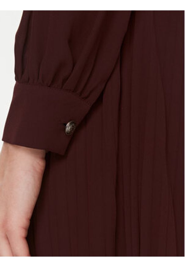 Liu Jo Sukienka codzienna MF3184 T0414 Bordowy Regular Fit. Okazja: na co dzień. Kolor: czerwony. Materiał: syntetyk. Typ sukienki: proste. Styl: casual