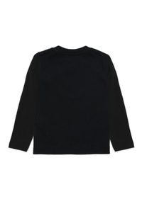DSQUARED2 KIDS - Czarna bluza z białym nadrukiem 0-3 lata. Kolor: czarny. Materiał: bawełna. Długość rękawa: długi rękaw. Długość: długie. Wzór: nadruk. Sezon: lato. Styl: klasyczny
