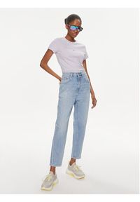 Tommy Jeans T-Shirt Tonal Linear DW0DW17827 Fioletowy Slim Fit. Kolor: fioletowy. Materiał: bawełna #5