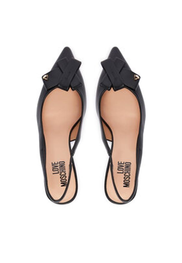 Love Moschino - LOVE MOSCHINO Czółenka JA10366G0OIE0000 Czarny. Kolor: czarny. Materiał: skóra