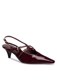 Gino Rossi Czółenka RAFA-116131 Bordowy. Kolor: czerwony. Materiał: lakier, skóra #7