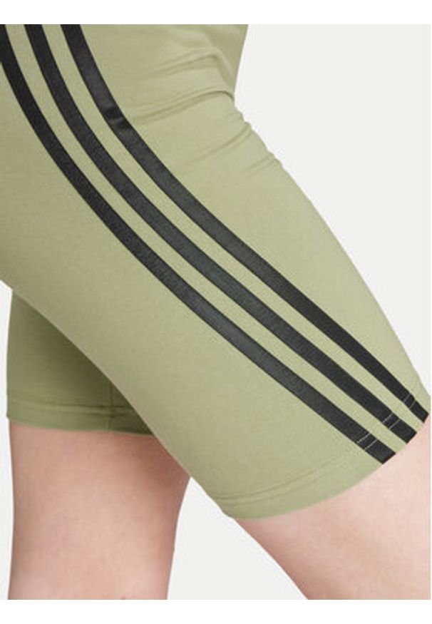 Adidas - adidas Kolarki Future Icons 3-Stripes IY8109 Zielony Slim Fit. Kolor: zielony. Materiał: bawełna