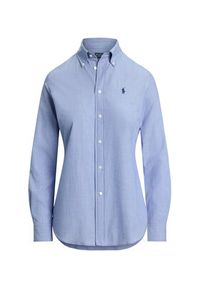 Polo Ralph Lauren Koszula 211941509004 Błękitny Slim Fit. Typ kołnierza: polo. Kolor: niebieski. Materiał: bawełna