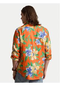 Polo Ralph Lauren Koszula 710B14226001 Pomarańczowy Classic Fit. Typ kołnierza: polo. Kolor: pomarańczowy. Materiał: len #3