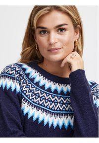 Fransa Sweter 20612945 Granatowy Regular Fit. Kolor: niebieski. Materiał: syntetyk #6