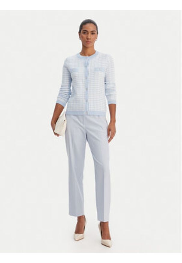 Morgan Kardigan 261-MIRES Błękitny Slim Fit. Kolor: niebieski. Materiał: syntetyk