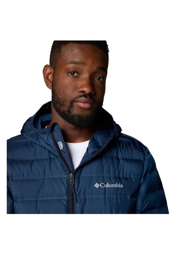 columbia - Kurtka puchowa męska Columbia Lake 22 II Down Hooded Jacket z kapturem. Typ kołnierza: kaptur. Kolor: niebieski. Materiał: puch