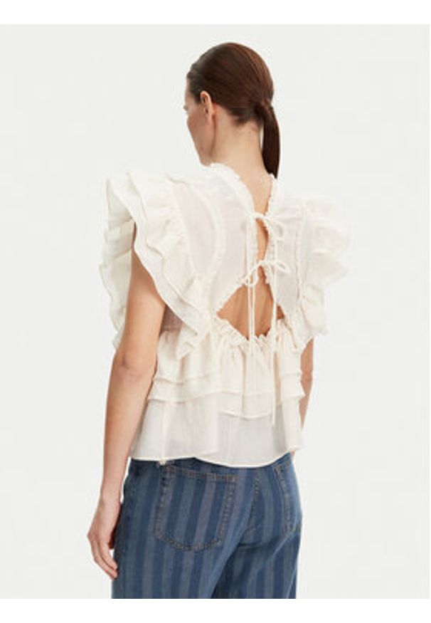 Munthe Bluzka Fulton 251104325132 Écru Regular Fit. Materiał: lyocell