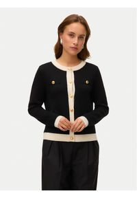 Vero Moda Kardigan Oli 10336384 Czarny Regular Fit. Kolor: czarny. Materiał: wiskoza