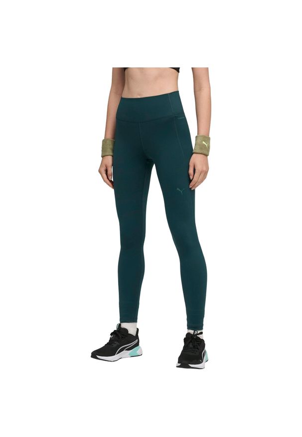 Rajstopy damskie Puma W Cloudspun Tight Hw Fl. Kolor: niebieski. Materiał: poliester, materiał. Sport: fitness