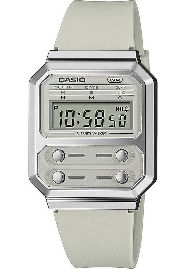 Zegarek Casio Zegarek damski Casio A100WEF-8AEF szary. Kolor: szary
