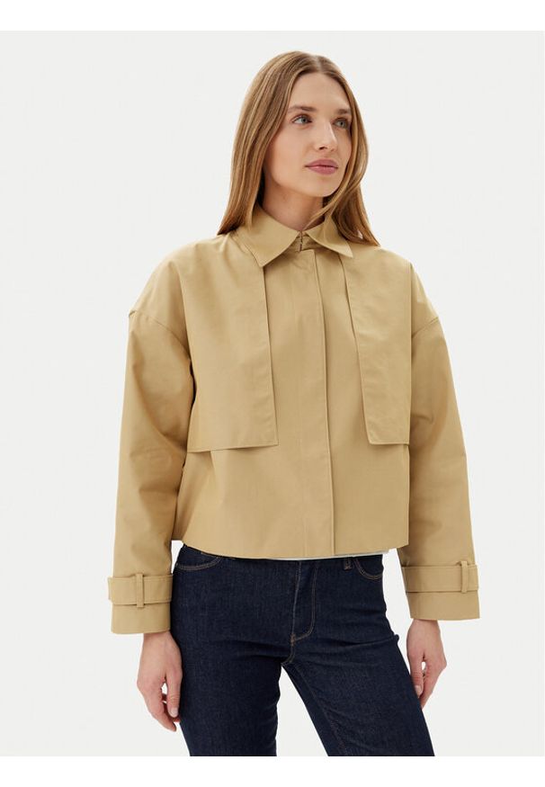 Calvin Klein Kurtka przejściowa K20K208379 Beżowy Relaxed Fit. Kolor: beżowy. Materiał: syntetyk