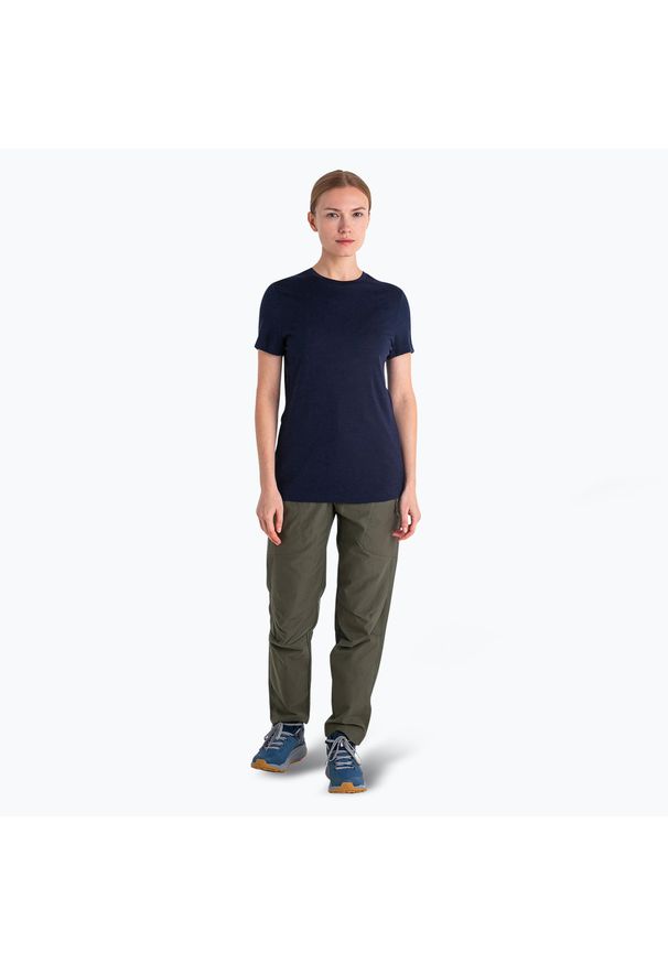 Icebreaker - Koszulka trekkingowa damska icebreaker Merino 150 Tech Lite III night. Kolor: niebieski. Sport: turystyka piesza