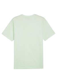 Puma - T-shirt Męski Logo Dwa Tony Essentials+. Kolor: zielony