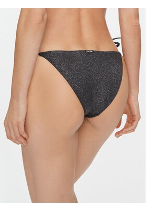 Calvin Klein Swimwear Dół od bikini KW0KW02277 Czarny. Kolor: czarny. Materiał: syntetyk
