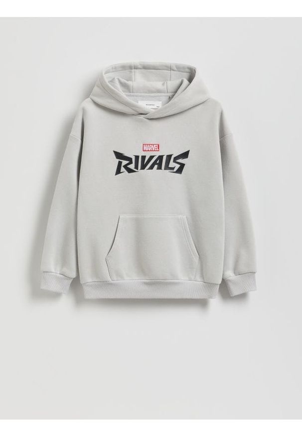 Reserved - Bluza Marvel Rivals - jasnoszary. Kolor: szary. Materiał: bawełna, dzianina. Wzór: motyw z bajki